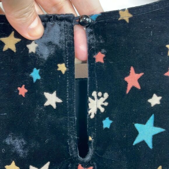 Nooki London Josie Printed Velvet Blouse Stars Print Long Sleeve pullover Large - Picture 11 of 16